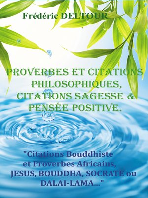 cover image of PROVERBES ET CITATIONS PHILOSOPHIQUES, CITATIONS SAGESSE ET PENSEE POSITIVE.